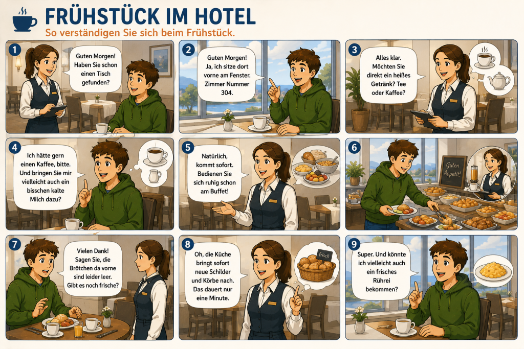 Frühstück im Hotel
